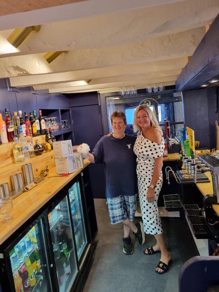 Happy owner Amanda with Bar Manager, Jackie